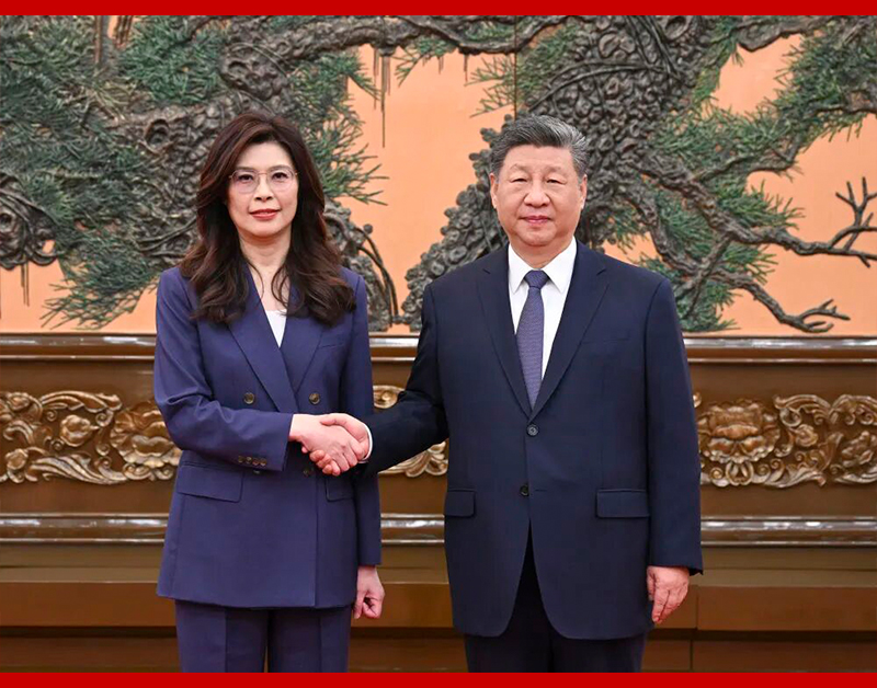 习近平总书记会见中国国民党主席郑丽文